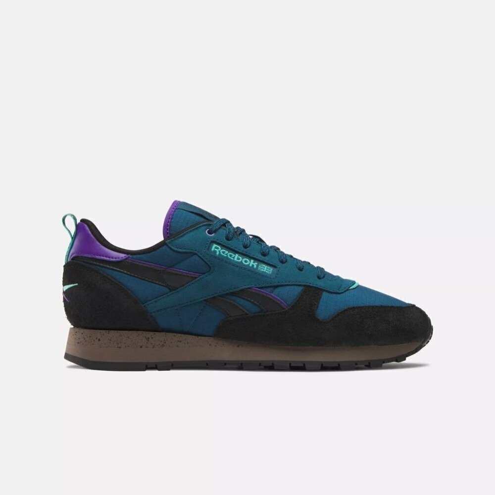Reebok Classic Leather Shoes Escape Blue / Black / Utility Brown M10.5 W12 - NIB